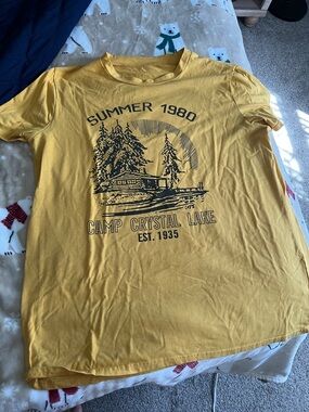 Camp Crystal Lake Graphic Short Sleeve Tee - Yellow